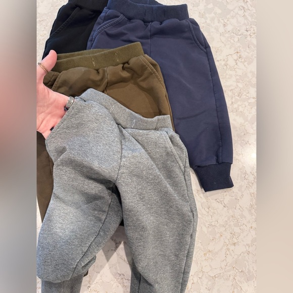 2T - pack of 4 a Kids Jogger Pants Set - Gray, Blue, black, Green - Picture 2 of 8